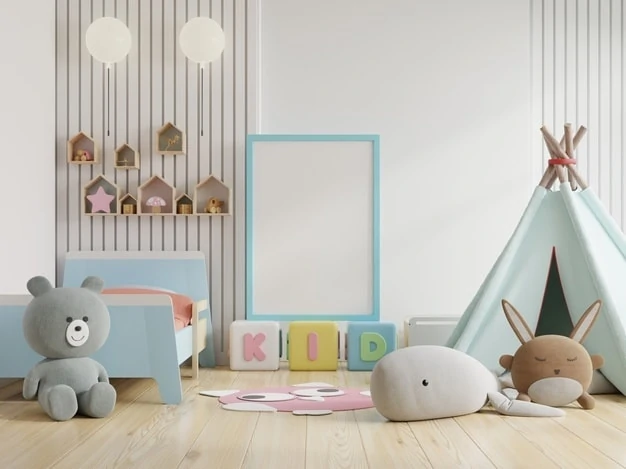 Comment aménager une chambre d'enfant avec des jouets et une tente ?