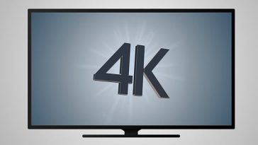 Un écran de télévision avec le mot 4k dessus.