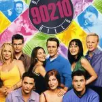 Une affiche pour l'émission de télévision "Beverly Hills 90210".