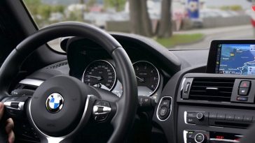 Intérieure d'une voiture de la marque BMW