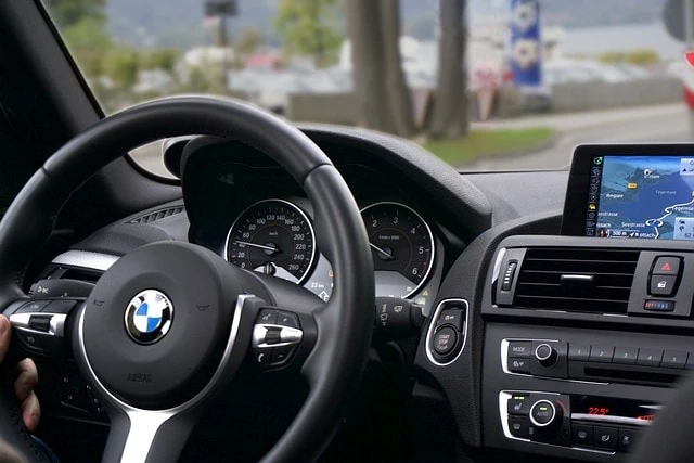 Intérieure d'une voiture de la marque BMW