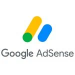 Le logo Google Adsense sur fond blanc.