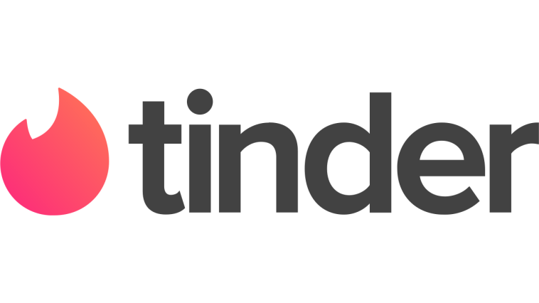Le logo Tinder sur fond blanc.